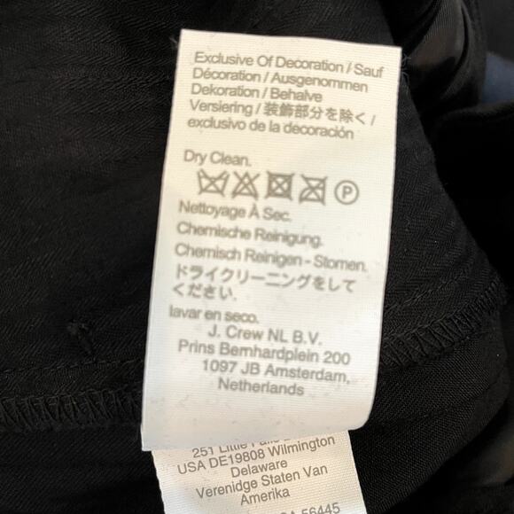 J.Crew Boys Slim Ludlow Tuxedo Pant Italian Wool Special Occasion A8663 Black 14 - Picture 16 of 16